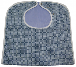 Bib waterproof adult 45x90 cm  blue tiles 50/50 polycotton, polyester pvc