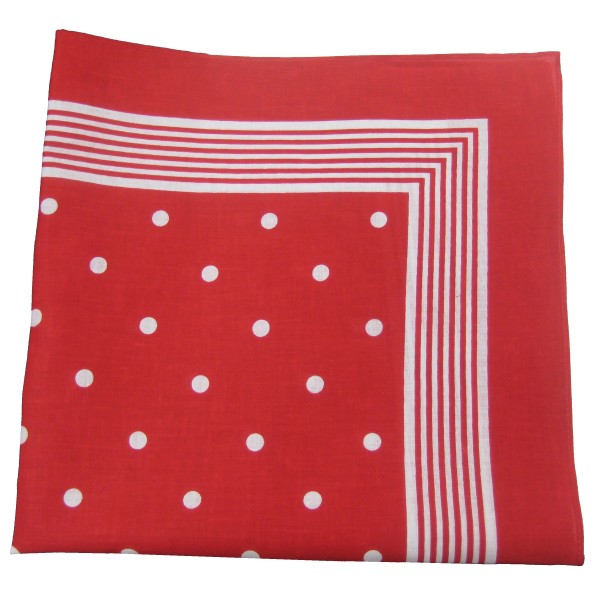 Sprong Inleg stel voor Rode sjaal met witte stippen, 54X54 cm