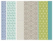 Placemat 40x55 cm 100% cotton green, blue and beige geometry