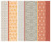 Tischset 40x55 cm 100% Baumwolle gelbe, orange und beige Geometrie