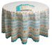 Runde Tischdecke 180 Durchmesser + 8 Servietten Blumen 50%Polyester 50%Baumwolle