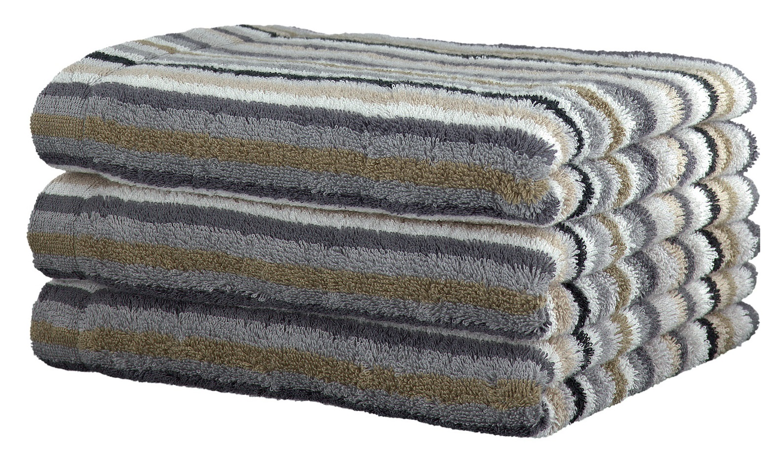 Handtuch mehrfarbige Linien be 100% grau, Baumwolle 50x100 Frottier cm