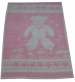 Teddybeer en harten kinderdeken 75X100 cm 90% acryl en 10% katoen