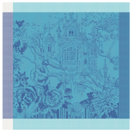 Serviette 54x54 cm 100% Baumwolle Jacquard blau Fee 245 g/m²