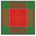 Serviette 52x52 cm Christmas baroque red and green 100% Baumwolle 220gr/m²