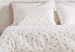 Housse de couette + taies 65x65 cm Coeurs d'or 100% coton percale