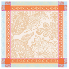 Servet 54x54 cm 100% katoen 245 gr/m² oranje bladeren