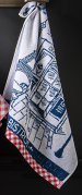 Handdoek 50X50 cm Bistrot in Parijs 100% katoen jacquard