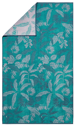 Strandlaken 100x180 Tropic turquoise 100% katoen badstof Jacquard + fluweel