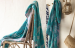 Strandlaken 100x180 Tropic turquoise 100% katoen badstof Jacquard + fluweel