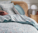 Housse couette + taie 100% coton percale, 80 fils/cm² océan marin