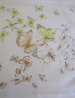 Group of butterflies handkerchief 31x31 cotton printed  hand rolled Lehner