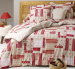 Vlakke laken+ slopen 65x65 cm Mountain Patchwork 100% katoen