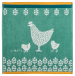 Essuie cuisine ou essuie main 50x50 cm Poule et Poussins 100% coton jacquard