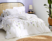 Housse couette + taie 100% coton fleurs dessin