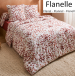 Housse couette + taie 65x65 cm  100% coton flanelle feuillages colorés