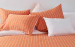 Duvet cover + pillowcase 65x65 cm Orange/white/beige lines 100% cotton sateen