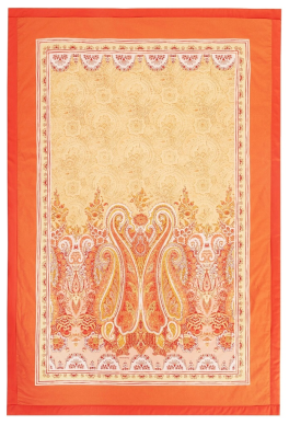 Plaid 135x190 cm Mergellina O1 arancio chiaro  Grandfoulard Bassetti