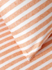 Housse de couette + taie 65x65 cm Lignes orange/blanc 100% coton satin