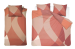 Quilt cover and pillowcase 60x70 100% cotton satin terracotta shapes