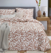 Duvet cover and pillowcase 60x70 cm 100% cotton percaline white/terracotta fern