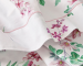 Flat bed sheet + pillowcase 100% organic percale cotton LF flowers 80 threads/cm