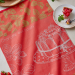 Essuie vaisselle Charlotte aux fraises 100% coton jacquard 50x75 cm