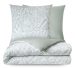 Housse couette + taie tropical Vert menthe 100% coton percale 80 fils/cm²