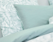 Housse couette + taie tropical Vert menthe 100% coton percale 80 fils/cm²