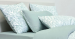 Housse couette + taie tropical Vert menthe 100% coton percale 80 fils/cm²