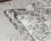Duvet cover + pillowcases 65x65 Gray rose flowers 100% organic cotton percale
