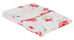 Bettlaken + pillowcase Coral flowers 100% sateen cotton, 120 threads/cm²