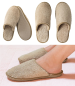 Mixed beige terry cotton slipper 450 gr/m², non-slip sole, washable