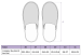 Mixed white terry cotton slipper 450 gr/m², non-slip sole, washable