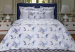 Duvet cover+ pillowcase blue/purple florals 100%  combed cotton percale