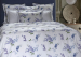 Duvet cover+ pillowcase blue/purple florals 100%  combed cotton percale