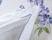 Duvet cover+ pillowcase blue/purple florals 100%  combed cotton percale