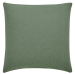 Drap lit plat uni vert lichen texturé 100% coton flanelle, 170 gr/m², doux