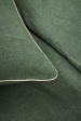 Drap lit plat uni vert lichen texturé 100% coton flanelle, 170 gr/m², doux