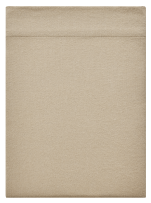 Drap lit plat uni beige texturé 100% coton flanelle, 170 gr/m², doux