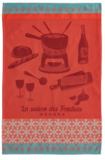 Essuie vaisselle Les fondues 100% coton jacquard 50x75 cm