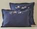 Duvet cover + pillowcase 65x65 cm 100% cotton percale Blue Chalet embroidered