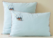 Duvet cover + pillowcase 65x65 cm 100% cotton percale Embroidered Skis & Lifts