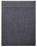 Drap lit plat uni gris texturé 100% coton flanelle, 170 gr/m², doux lavable 60°C