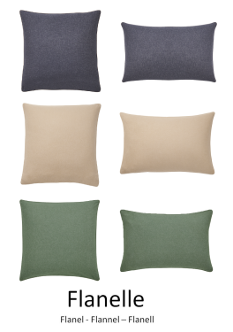 Textured pillowcase 100% cotton flannel, 170 gr/m², soft washable 60°C