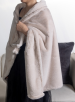 Cape 75 x 150 cm polyester faux fur with 4 button