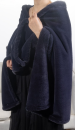 Cape 75 x 150 cm polyester faux fur with 4 button