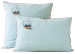 Taie d'oreiller sac 100% coton percale siège de remontée mécanique skieurs brodé