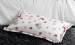 Pillowcase 65x65 or 50x70 coral burgundy flowers 100% combed percale cotton