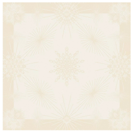 Servet 45x45 cm sneeuwvlokken wit/crème 100% katoen jacquard, 220 gr/m²